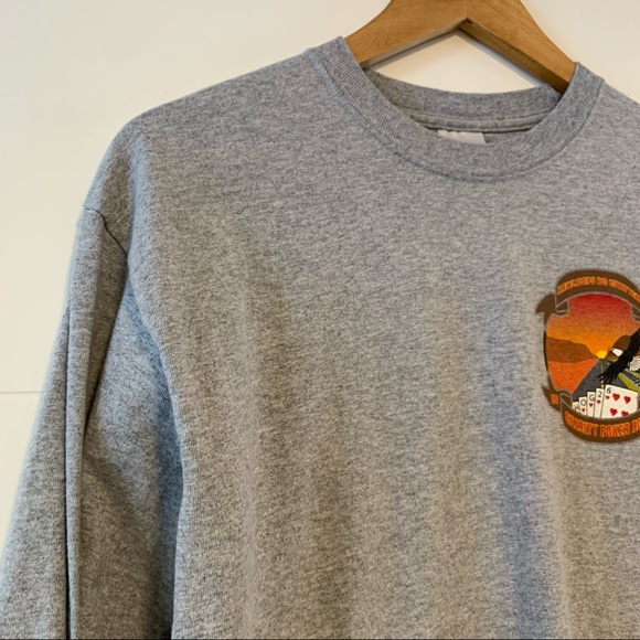 Motorcycle Poker Run Long Sleeve Tee Shirt - Picture 3 of 13